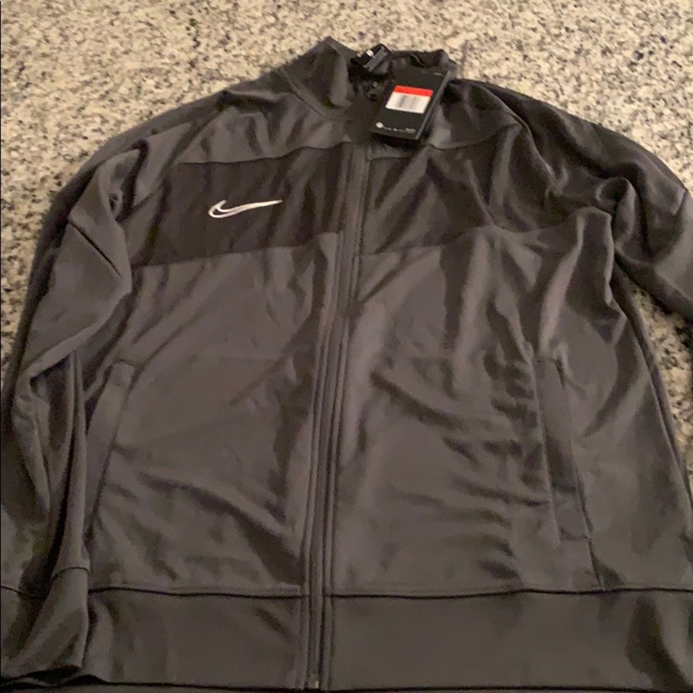 Nike men’s full zip training top gray large